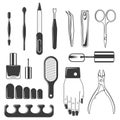 Set of equipment manicure and pedicure kit