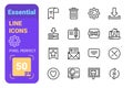 Set of essential line icons