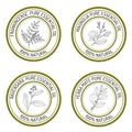 Set of essential oil labels