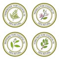 Set of essential oil labels