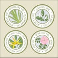 Set of essential oils labels