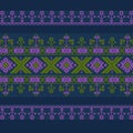 Set of Ethnic ornament pattern in different colors Royalty Free Stock Photo
