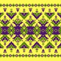 Set of Ethnic ornament pattern in different colors Royalty Free Stock Photo