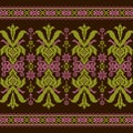 Set of Ethnic ornament pattern in different colors Royalty Free Stock Photo