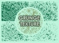 Set of evergreen juniper grunge textures with different number of spots on transparent background. Texture of old poster Royalty Free Stock Photo