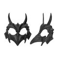 Set of Evil mask isolated on white background with clipping path.