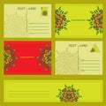 Set examples of mandalas. Zentangl circular hand-drawn pattern. Royalty Free Stock Photo