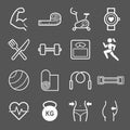 Set of exercise icons.