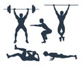 Set of exercises. Royalty Free Stock Photo