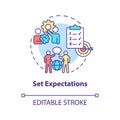 Set expectations concept icon Royalty Free Stock Photo