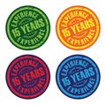 A set of experience stamps Royalty Free Stock Photo