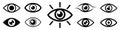 Set eye icons, vision sign, different eye collection icon Ã¢â¬â vector Royalty Free Stock Photo