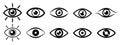 Set eye icons, vision sign Ã¢â¬â vector