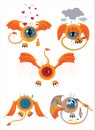 A set of eyes with wings, an avatar with emotions