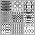 Set of fabric textures with different lattices - seamless patter