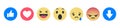 Set of Facebook Empathetic Emoji Reactions