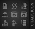 Set Failed access cloud storage, Cloud technology data transfer, Server, Computer network, Network connection and File Royalty Free Stock Photo