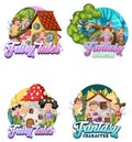 Set of fairy tale banner Royalty Free Stock Photo
