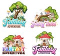 Set of fairy tale banner Royalty Free Stock Photo