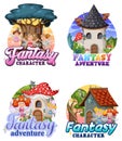 Set of fairy tale banner Royalty Free Stock Photo