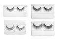 Set of false eyelashes on background Royalty Free Stock Photo