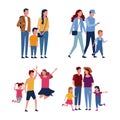 Set of familly avatar Royalty Free Stock Photo