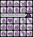 Set of family icons