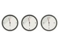 set of fancy minimalistic wall clocks  created in flat Royalty Free Stock Photo