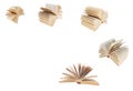 Set from fanned old book Royalty Free Stock Photo