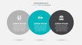 Set Fantastic flying car, Humanoid robot and Computer vision. Business infographic template. Vector