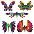 Set of fantastic butterflies 2