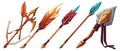 Set of fantasy arrows isolated on a white background. Game assets. Vector illustration