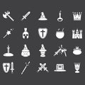 set of fantasy icons. Vector illustration decorative design