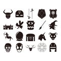 set of fantasy icons. Vector illustration decorative design