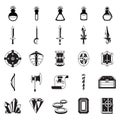 set of fantasy icons. Vector illustration decorative design