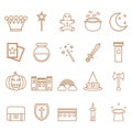 set of fantasy icons. Vector illustration decorative design