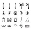 set of fantasy icons. Vector illustration decorative design