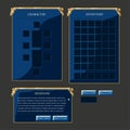 Set of fantasy vector interface elements