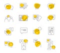Set of FAQ icons Royalty Free Stock Photo