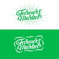 Set of Farmers Market hand written lettering logos, labels, badges, emblems. Royalty Free Stock Photo