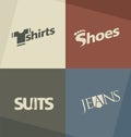 Set of fashion logo design concepts