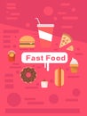 Set of fast food icons.fastfood .