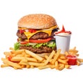 Set with fast food products Royalty Free Stock Photo