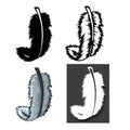 Set of Feathers types with different concept Royalty Free Stock Photo