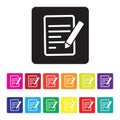 Feedback report icon set