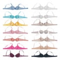 Set female bra isolated Royalty Free Stock Photo