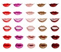 Set female lips