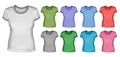 Set of female shirts Vector