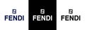 Set of Fendi logo. Popular brand. FENDI famous emblem. Vector, icon. Zaporizhzhia, Ukraine - May 25, 2021 Royalty Free Stock Photo