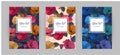 Set of festive floral abstract vertical covers templates